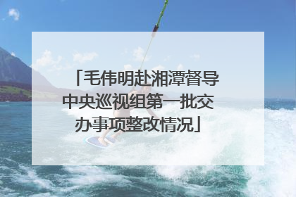 毛伟明赴湘潭督导中央巡视组第一批交办事项整改情况