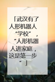 武汉有了人形机器人“学校”，“人形机器人进家庭，这是第一步”