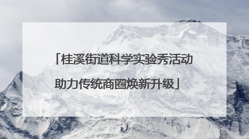 桂溪街道科学实验秀活动助力传统商圈焕新升级