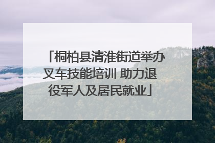 桐柏县清淮街道举办叉车技能培训 助力退役军人及居民就业