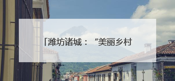 潍坊诸城：“美丽乡村”催生“美丽经济”