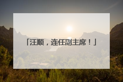 汪顺，连任副主席！