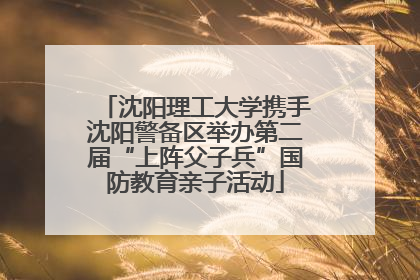 沈阳理工大学携手沈阳警备区举办第二届“上阵父子兵”国防教育亲子活动