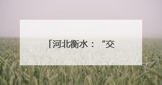 河北衡水：“交农融合”为乡村振兴注入新活力