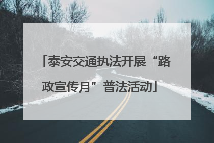 泰安交通执法开展“路政宣传月”普法活动