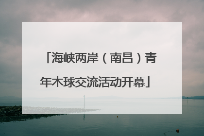 海峡两岸（南昌）青年木球交流活动开幕