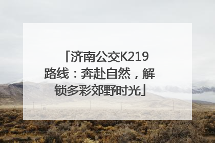 济南公交K219路线：奔赴自然，解锁多彩郊野时光