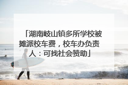 湖南岐山镇多所学校被摊派校车费，校车办负责人：可找社会赞助