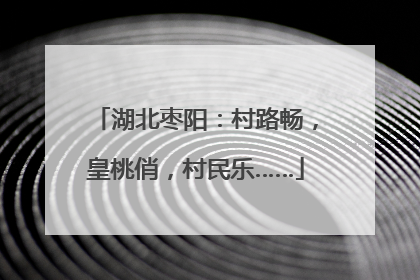 湖北枣阳：村路畅，皇桃俏，村民乐……
