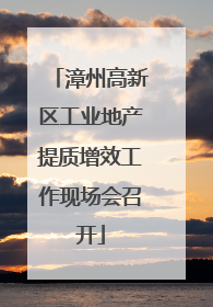 漳州高新区工业地产提质增效工作现场会召开