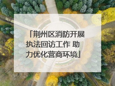 荆州区消防开展执法回访工作 助力优化营商环境