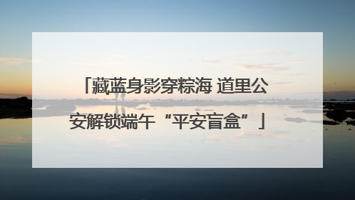 藏蓝身影穿粽海 道里公安解锁端午“平安盲盒”