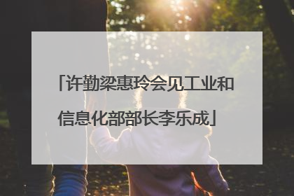 许勤梁惠玲会见工业和信息化部部长李乐成