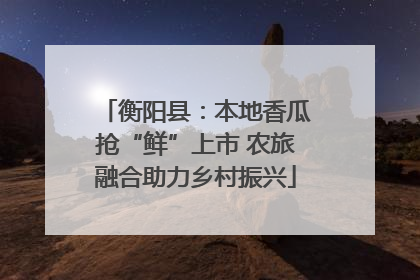 衡阳县：本地香瓜抢“鲜”上市 农旅融合助力乡村振兴