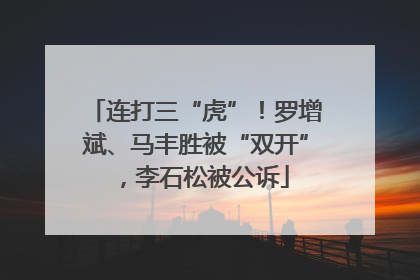 连打三“虎”！罗增斌、马丰胜被“双开”，李石松被公诉