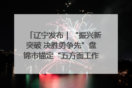 辽宁发布｜“振兴新突破 决胜勇争先”盘锦市锚定“五方面工作”力争全年地区生产总值增长5.5%左右