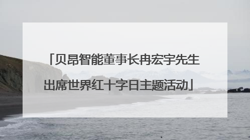 贝昂智能董事长冉宏宇先生出席世界红十字日主题活动
