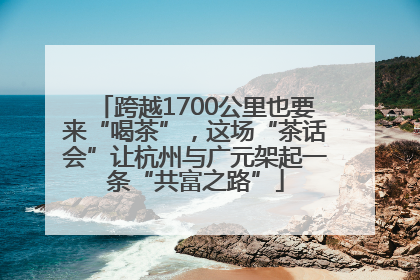 跨越1700公里也要来“喝茶”，这场“茶话会”让杭州与广元架起一条“共富之路”