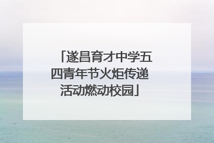 遂昌育才中学五四青年节火炬传递活动燃动校园