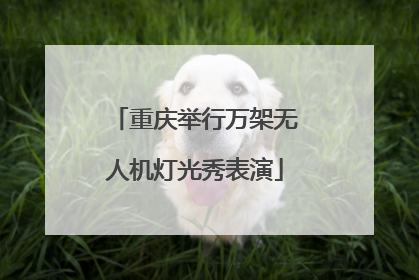 重庆举行万架无人机灯光秀表演