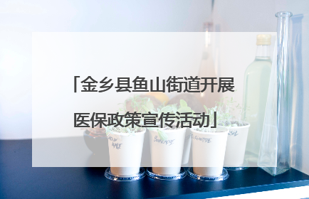 金乡县鱼山街道开展医保政策宣传活动