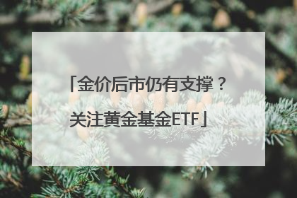 金价后市仍有支撑？关注黄金基金ETF