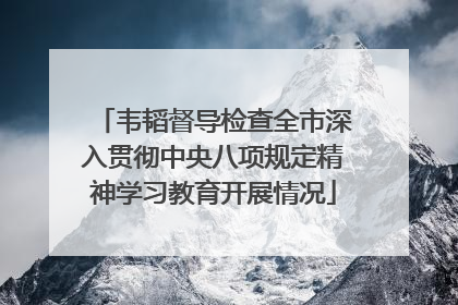 韦韬督导检查全市深入贯彻中央八项规定精神学习教育开展情况