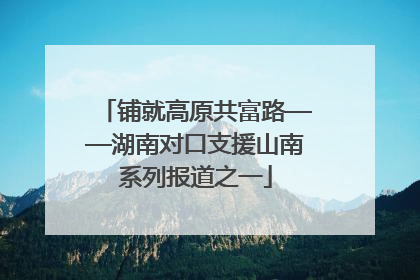 铺就高原共富路——湖南对口支援山南系列报道之一