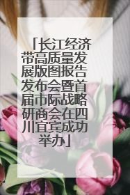 长江经济带高质量发展版图报告发布会暨首届市际战略研商会在四川宜宾成功举办
