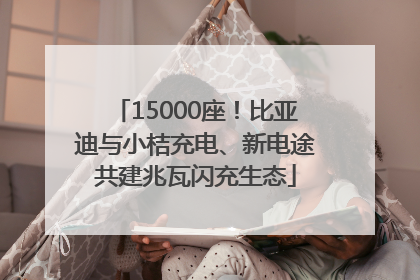 15000座！比亚迪与小桔充电、新电途共建兆瓦闪充生态