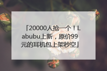 20000人抢一个！Labubu上新，原价99元的耳机包上架秒空