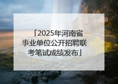 2025年河南省事业单位公开招聘联考笔试成绩发布