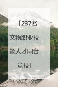 237名文物职业技能人才同台竞技